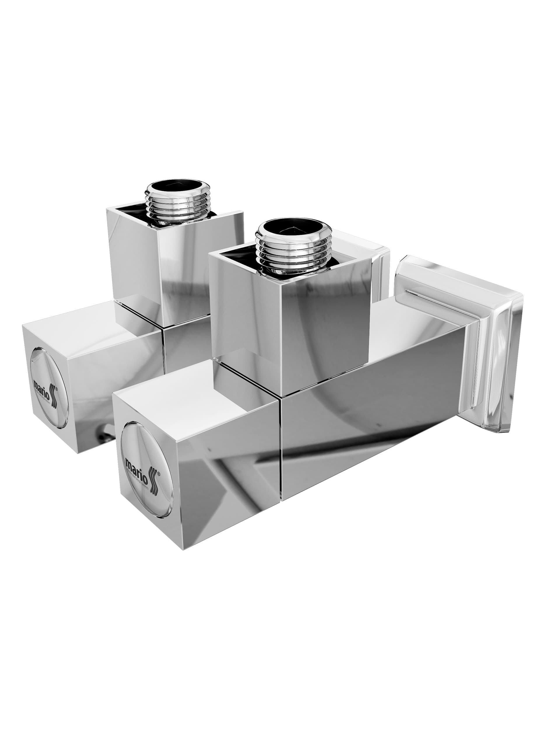 Кран кутовий квадрат, G1/2″ комплект — фото 1